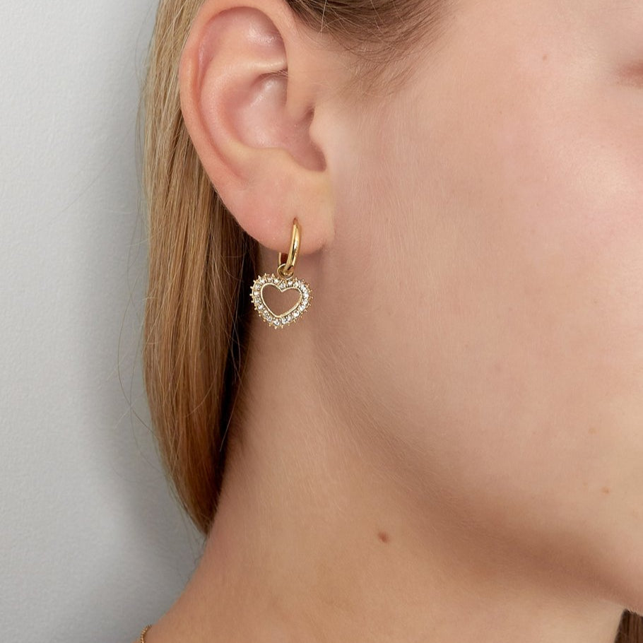Chestnut square earrings