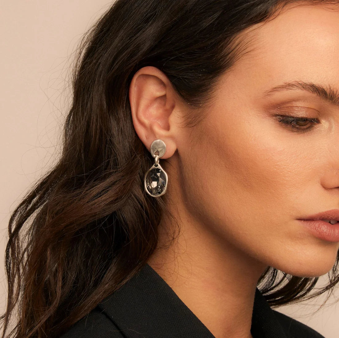 Pendientes largos full plata S925 cristal Swarovski verde esmeralda - Vidda jewelry - mbyou