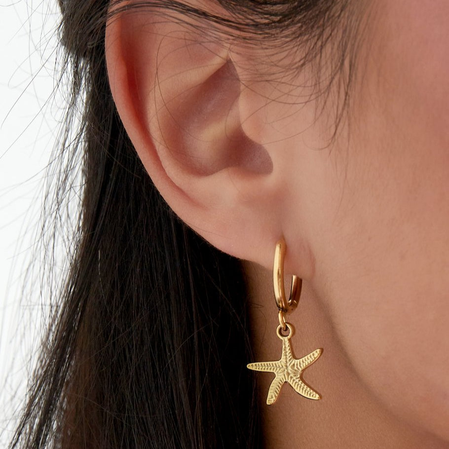 Chestnut square earrings