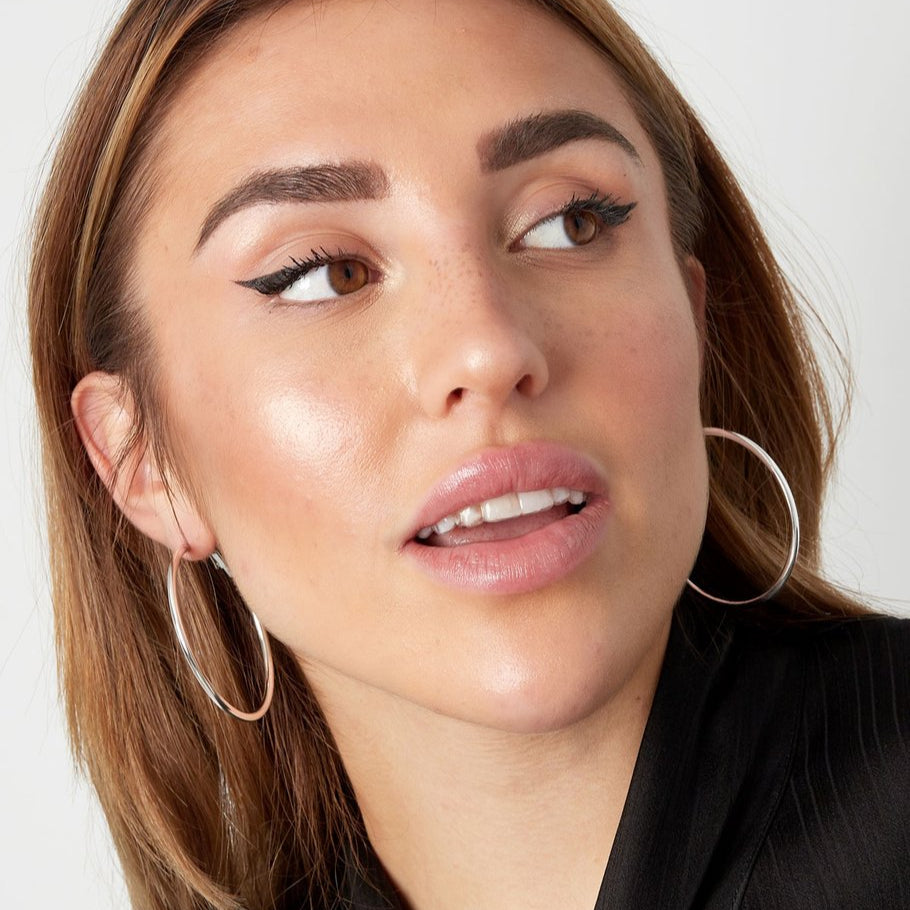 Chestnut square earrings