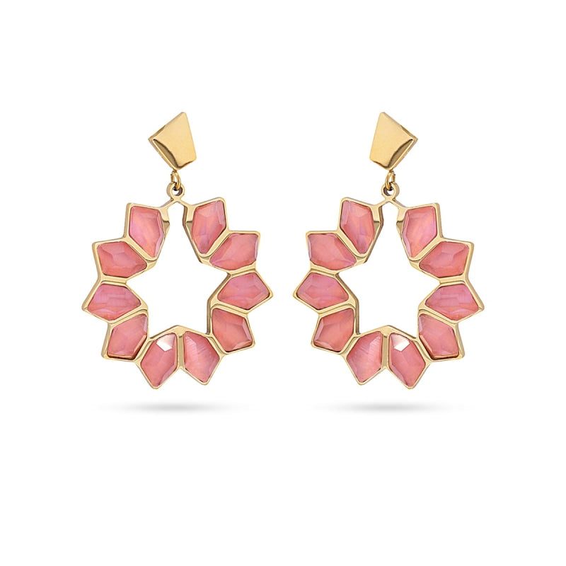 Double interlocking silver steel hoops