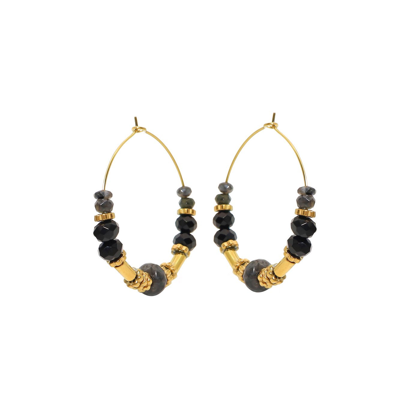 Chestnut square earrings