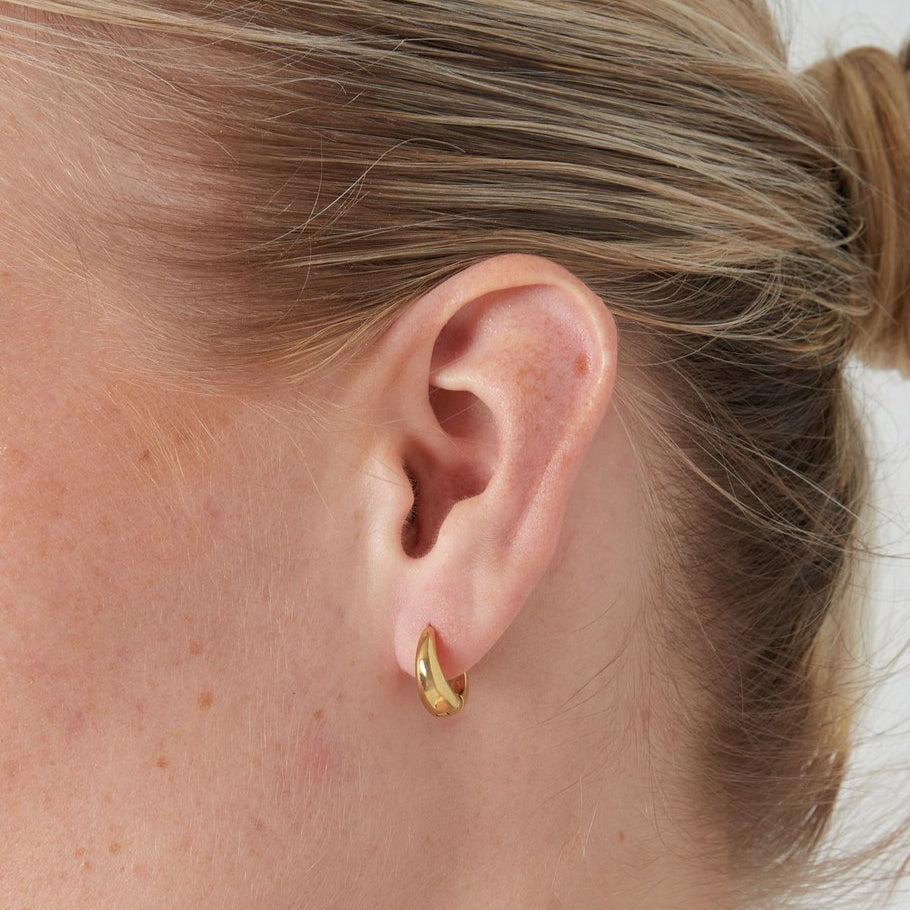Chestnut square earrings