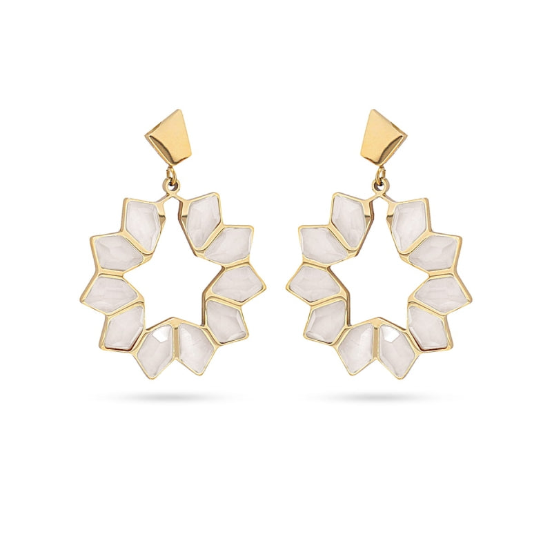 Double interlocking silver steel hoops