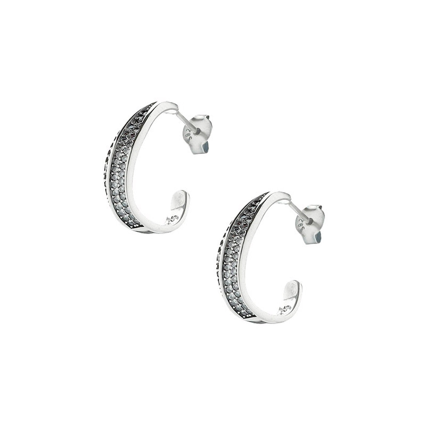 Steel hoops with gold balls