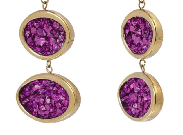 Double interlocking silver steel hoops