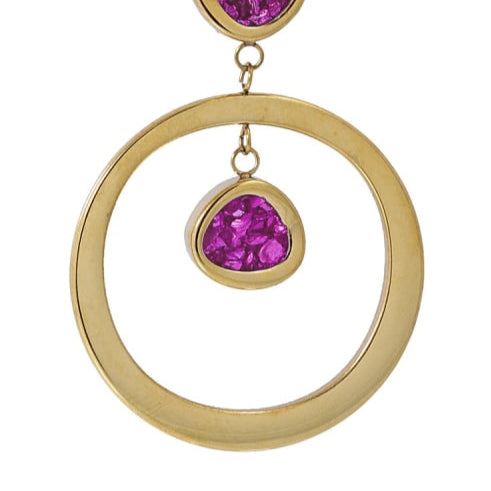 Double interlocking silver steel hoops