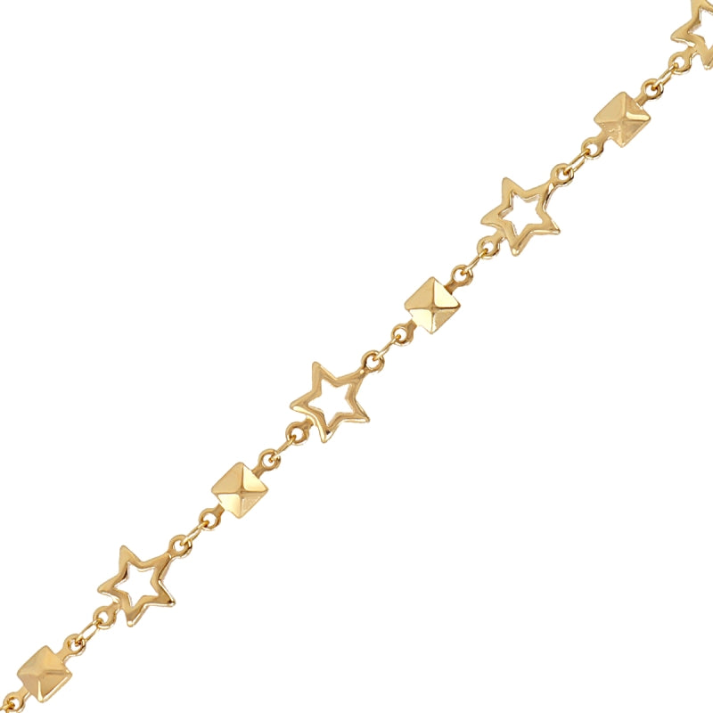 Pulsera de estrellas y cuadrados acabado oro - Moments by You