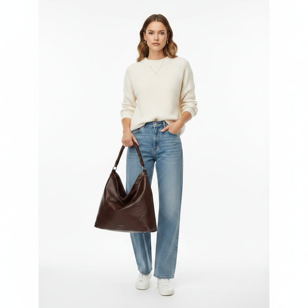 Plain orange velvet party handbag