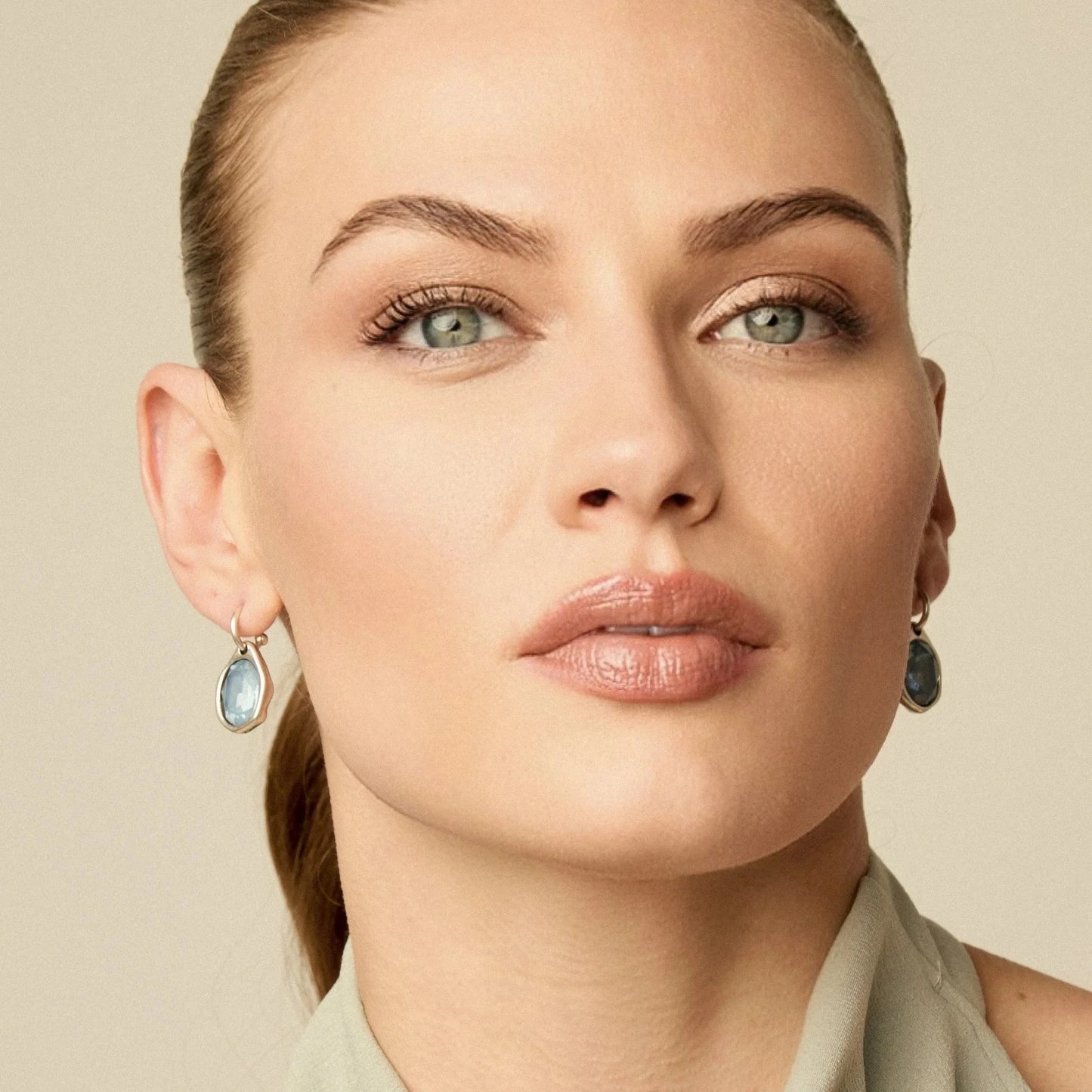 Créoles doubles entrelacées en acier doré