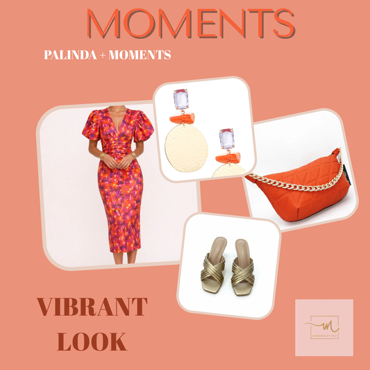 Look Vibrante… Cómo elevar un vestido vibrante con complementos llenos de personalidad.
