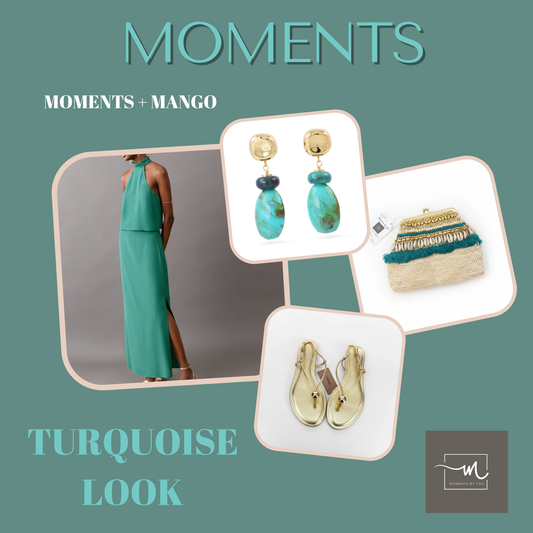 Turquoise look para una noche veraniega por la costa