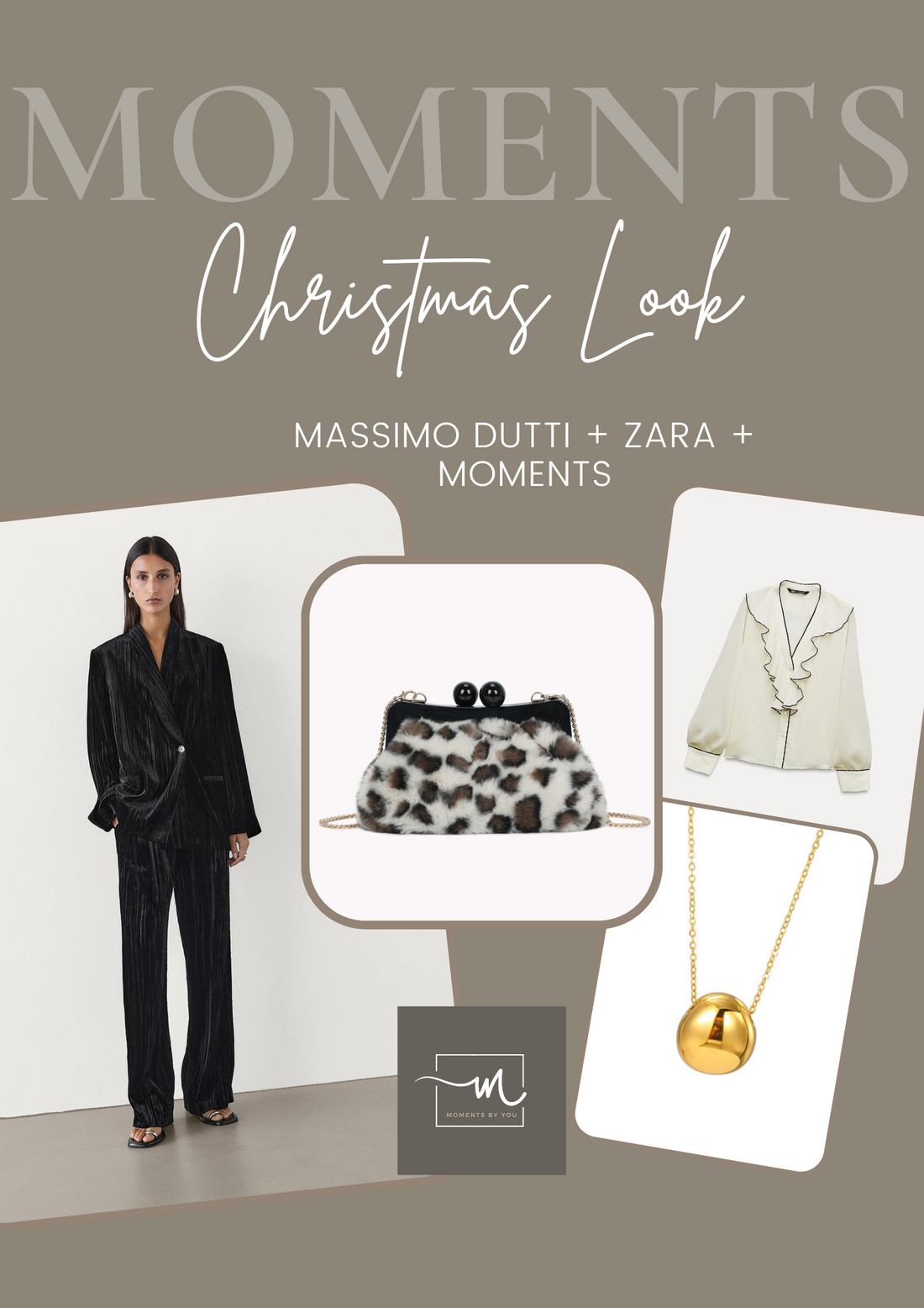 Look especial cena de Navidad: terciopelo + animal print