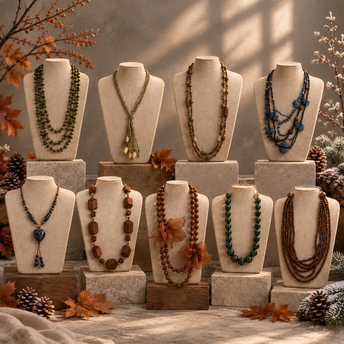 Collares que elevan la colección de otoño 📿🧡
