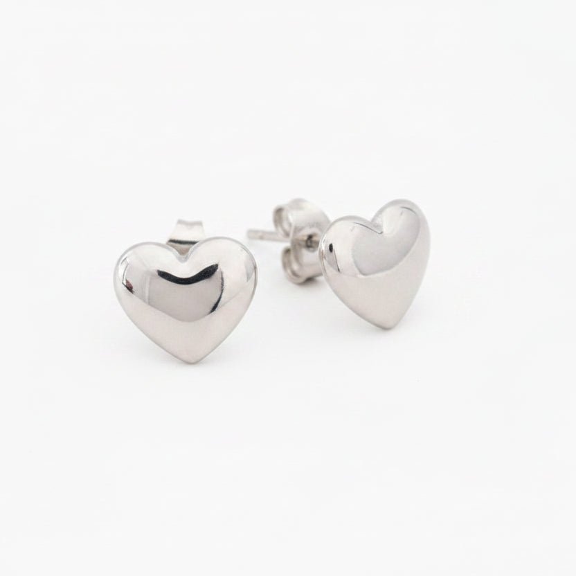 Pendientes corazón básico PLATA - Moments by You