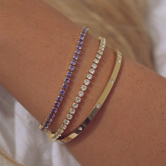 Purple glitter bracelet