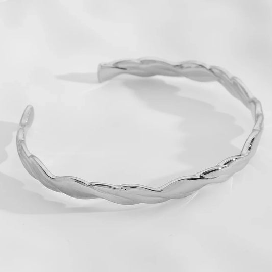 Pulsera acero inoxidable arena mar plata