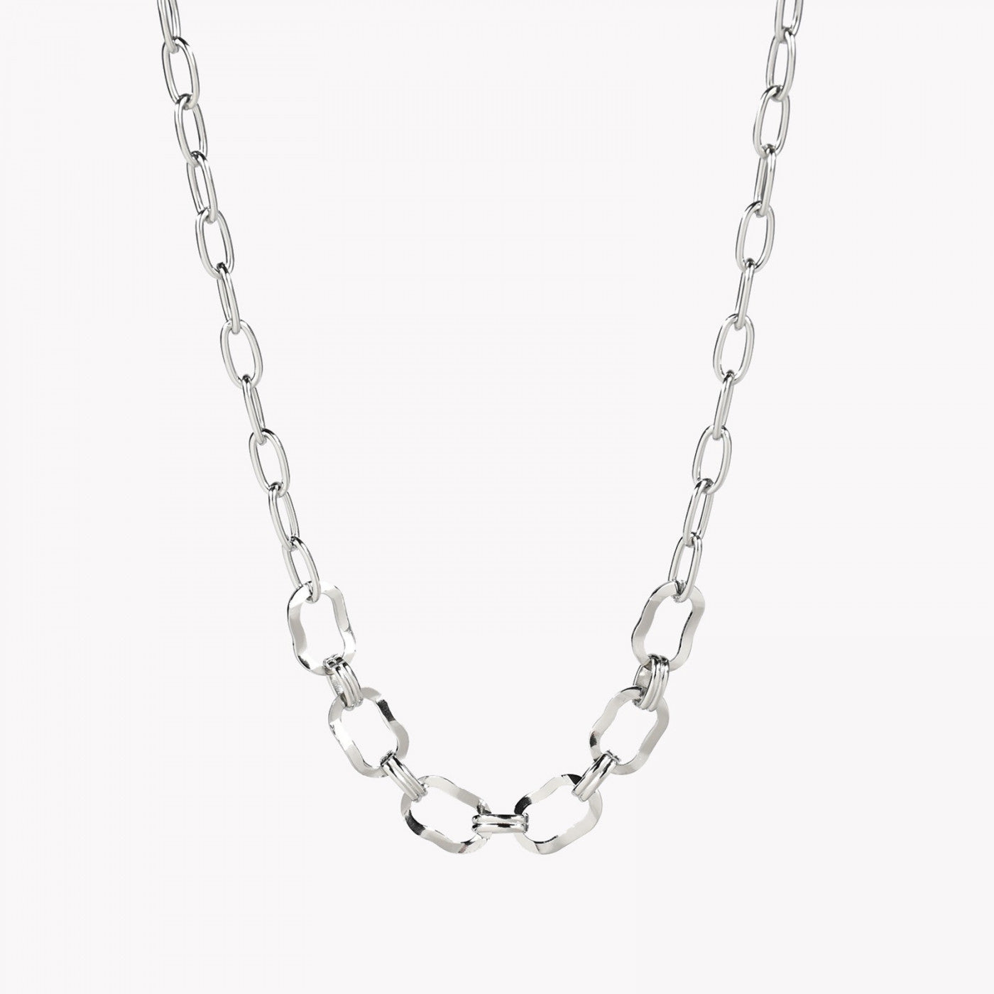 Golden Aztec steel necklace and blue stones