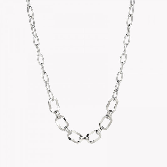 Golden Aztec steel necklace and blue stones