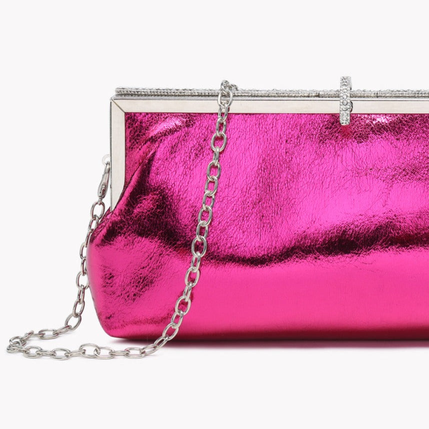 Light pink feather party handbag