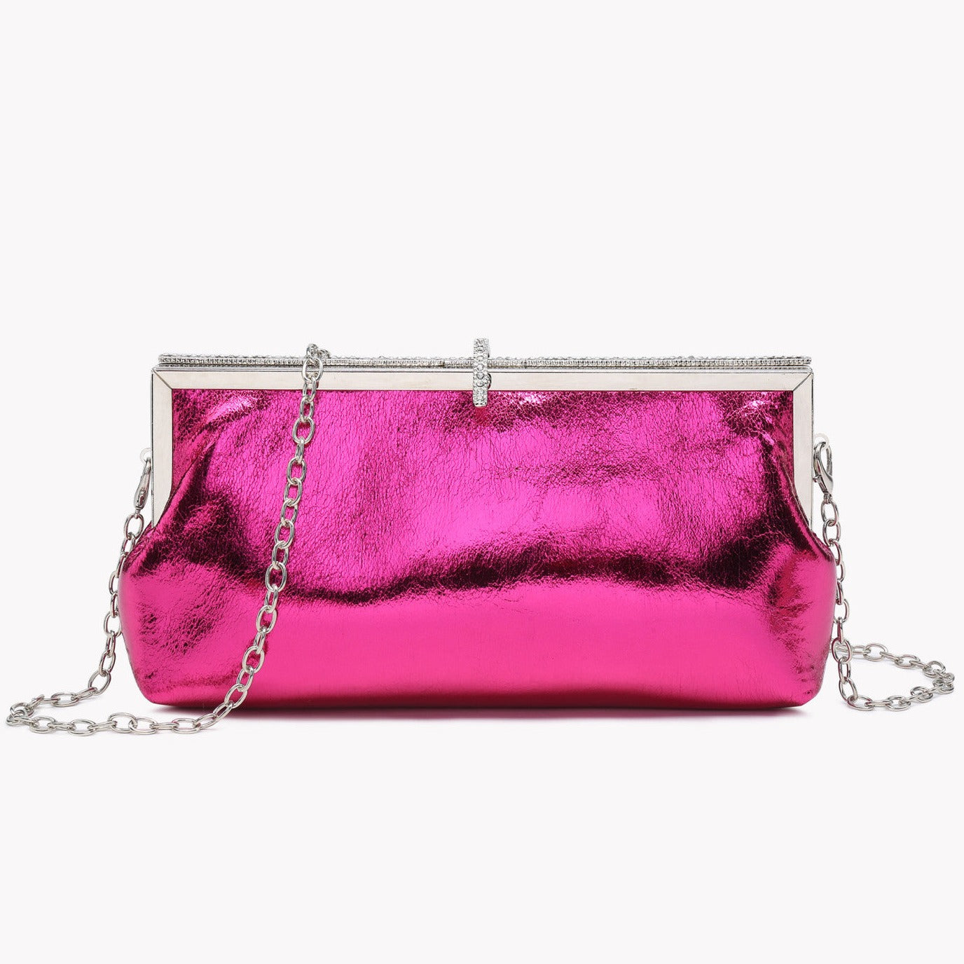 Light pink feather party handbag