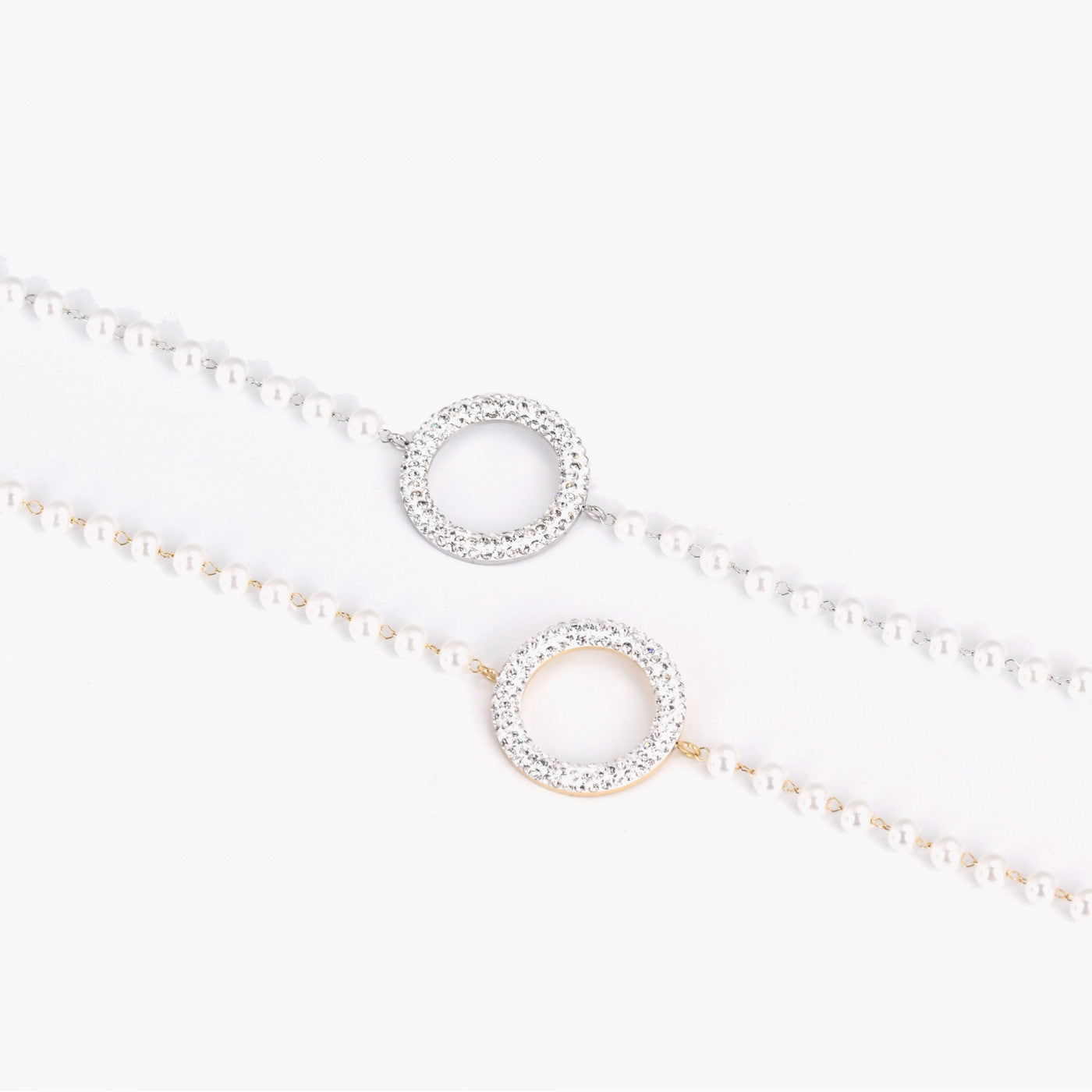 Collier acier argent zircone