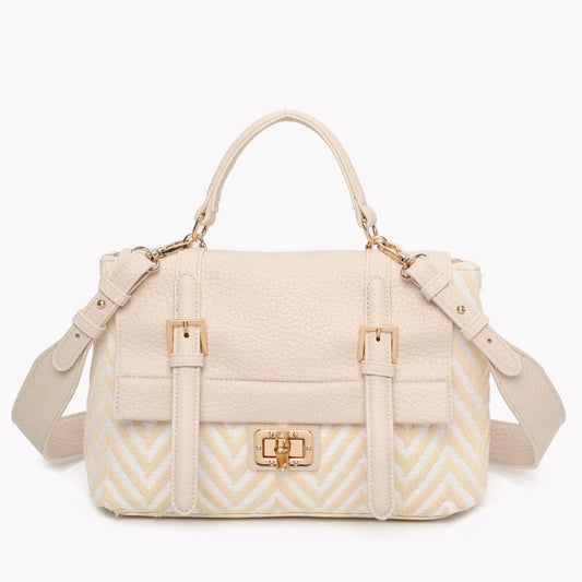 Sac bandoulière coutures camel