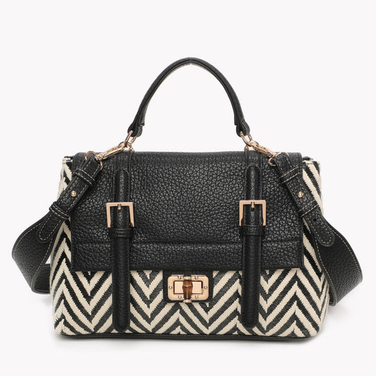 Sac bandoulière coutures camel