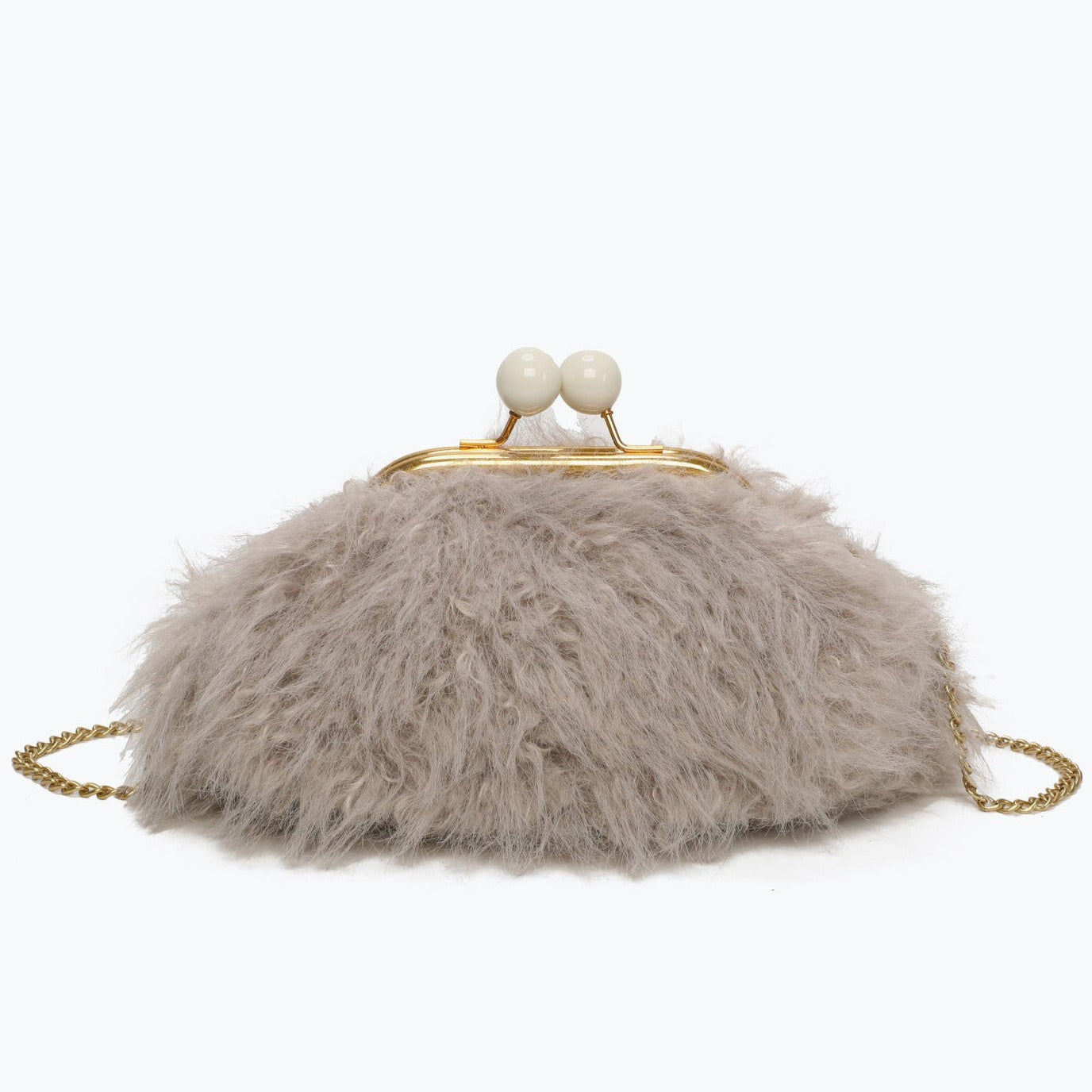 Sac à main de fête en plumes rose clair