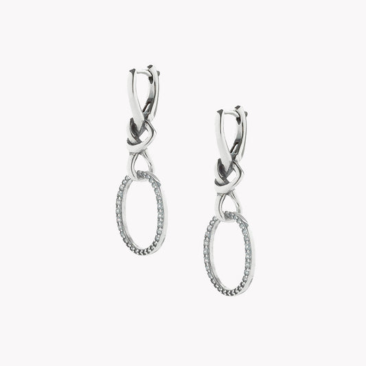 Boucles d'oreilles en argent S925 avec zircon de base