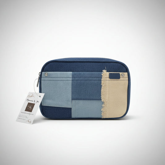 Bolso bandolera tipo cubo estilo vaquero con doble cremallera - Moments by You