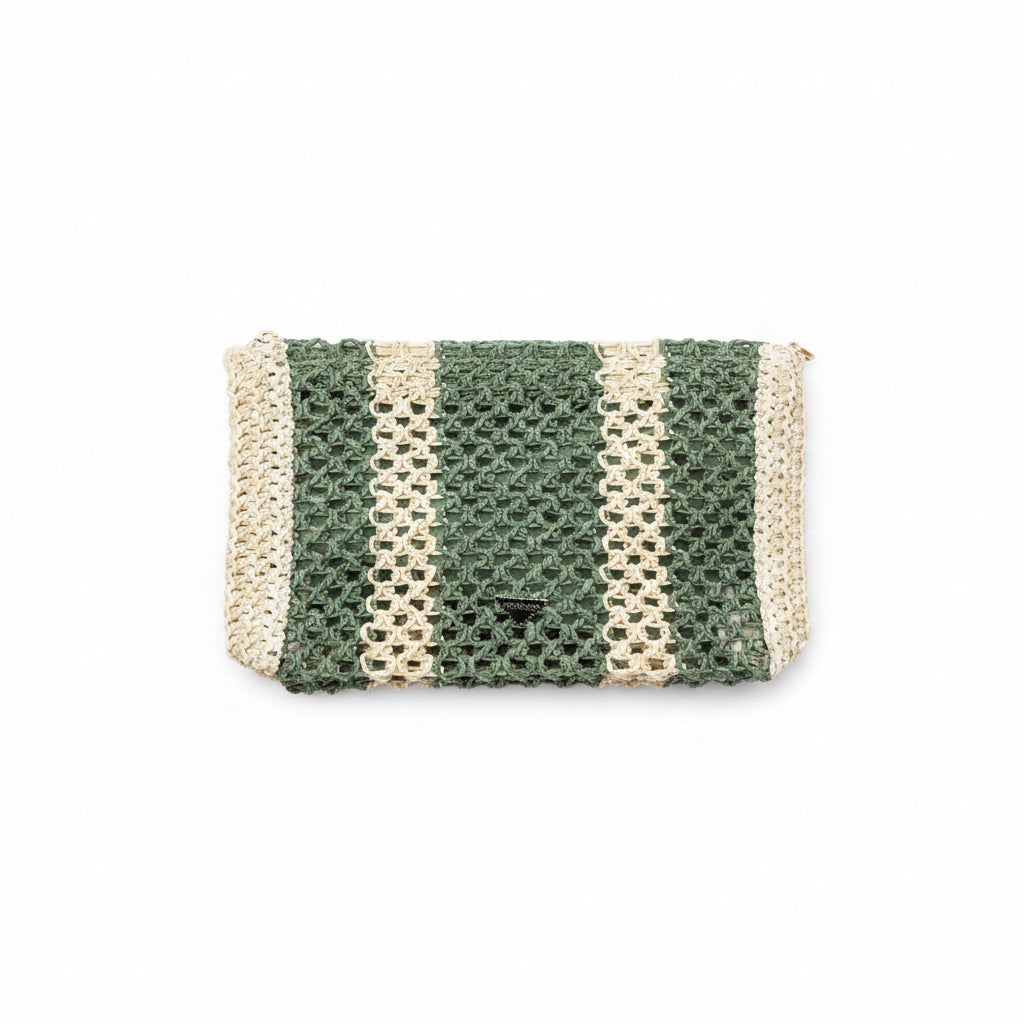Bolso de mano o bandolera pequeño con diseño de rejilla y bicolor - Moments by You
