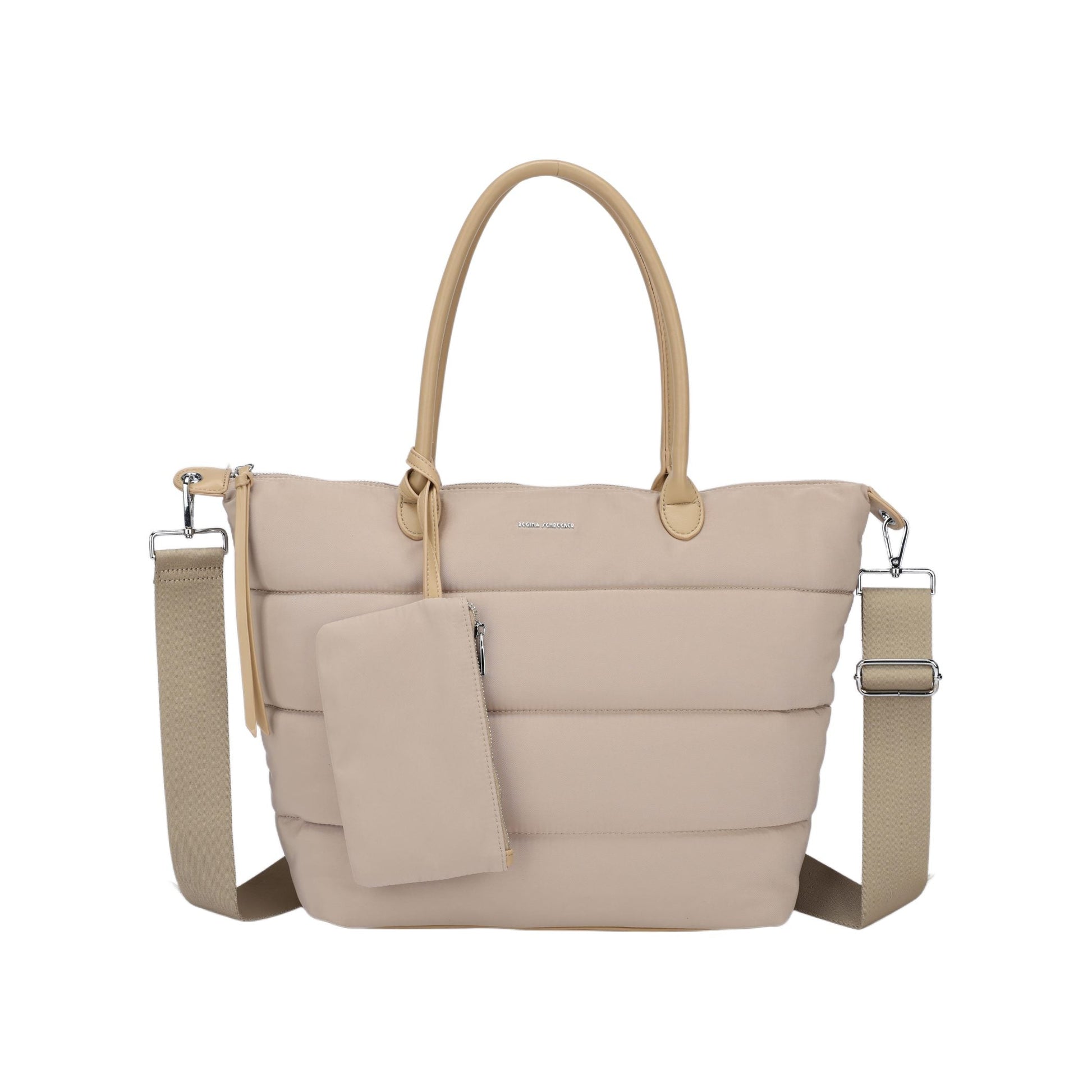 Bolso shopper acolchado con neceser a juego en varios colores - Moments by You