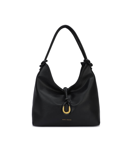 Bolso tipo shopper efecto piel con cierre trenzado color negro - mbyou