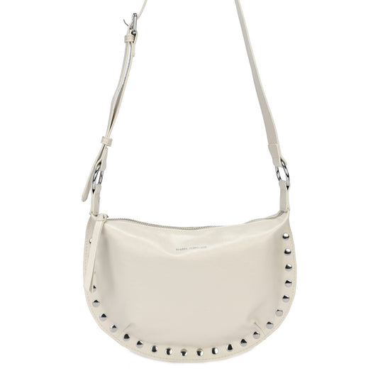 Bolso bandolera liso con tachuelas plata en los bordes - Moments by You