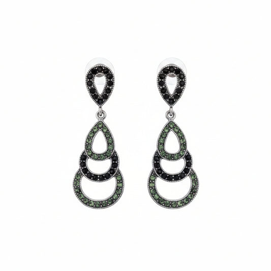 Steel hoops with gold balls