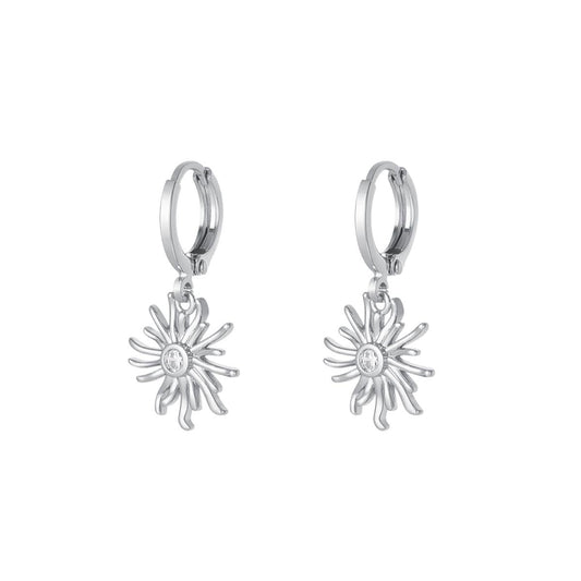 Chestnut square earrings
