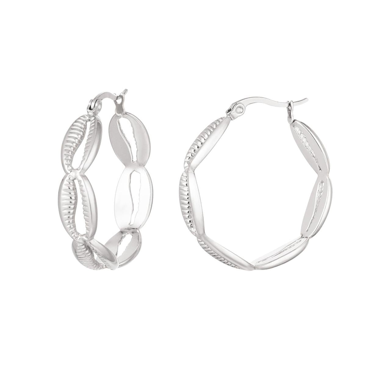 Chestnut square earrings