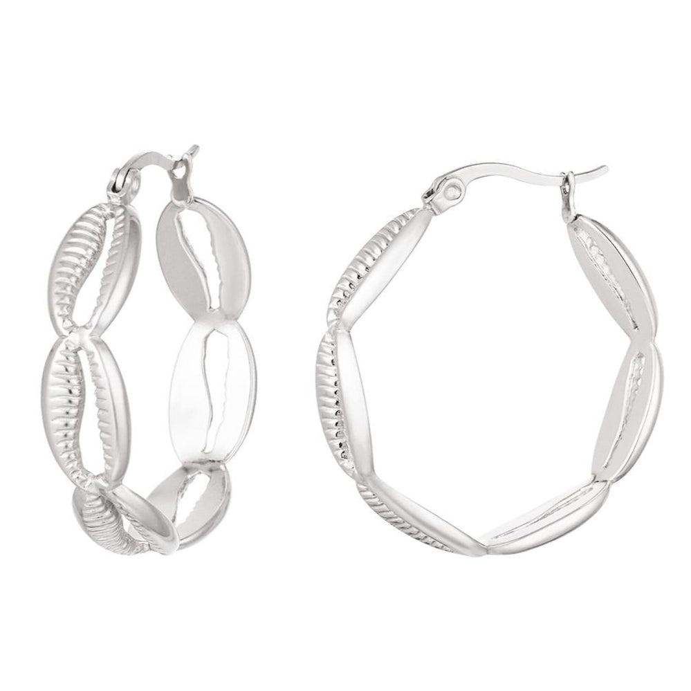 Chestnut square earrings