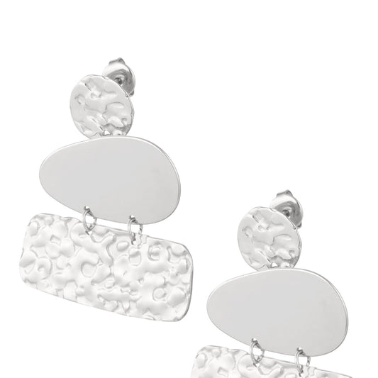 Chestnut square earrings