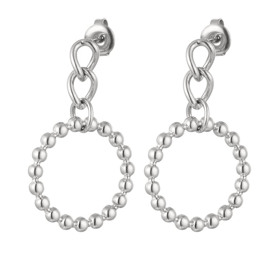 Boucles d'oreilles carrées châtaignes