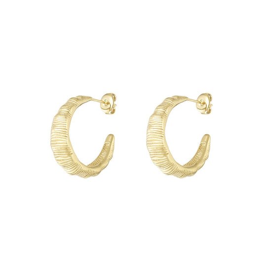 Boucles d'oreilles carrées châtaignes