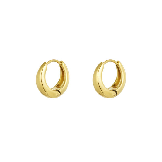 Chestnut square earrings