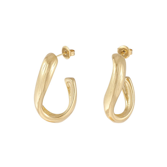 Boucles d'oreilles rhodiées spirales noires et argentées