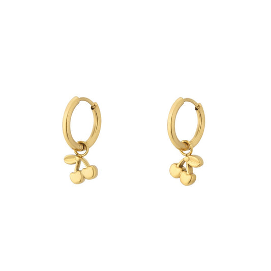 Chestnut square earrings