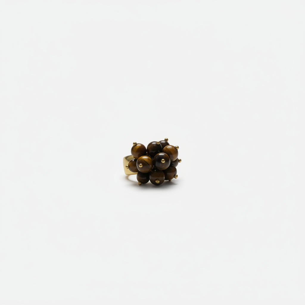 Anillo elástico de acero inoxidable con esferas en forma de racimo