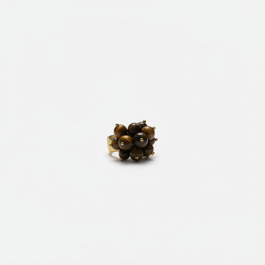 Chestnut square earrings