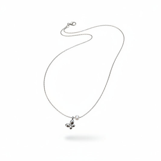 Collar fino de acero con perla y dije de diferentes formas - Moments by You