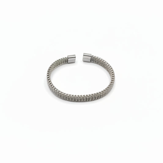 Pulsera de acero abierta de tipo malla y ajustable - Moments by You