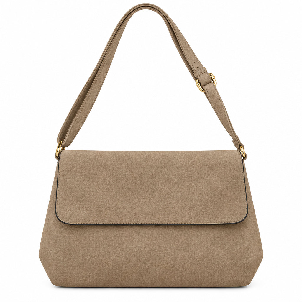 Bolso bandolera básico con solapa lisa en varios colores
